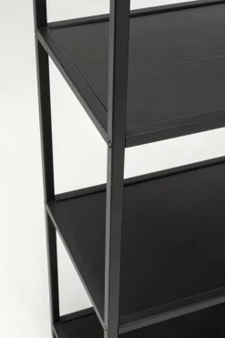Regały*KARE Design Regał Czarny Otwarty MDF I Stal 77x100 Cm