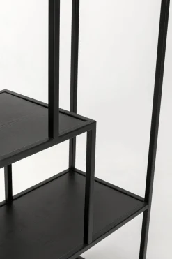 Regały*KARE Design Regał Czarny Otwarty MDF I Stal 77x100 Cm
