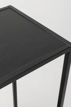 Regały*KARE Design Regał Czarny Otwarty MDF I Stal 77x100 Cm
