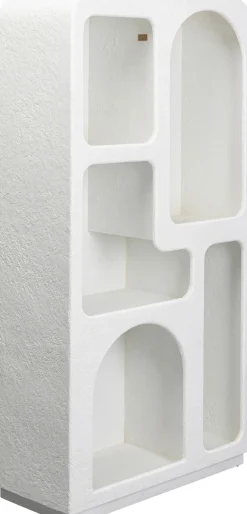 Regały*KARE Design Regał Do Salonu Biały Skandynawski Drewno I MDF 90x180 Cm