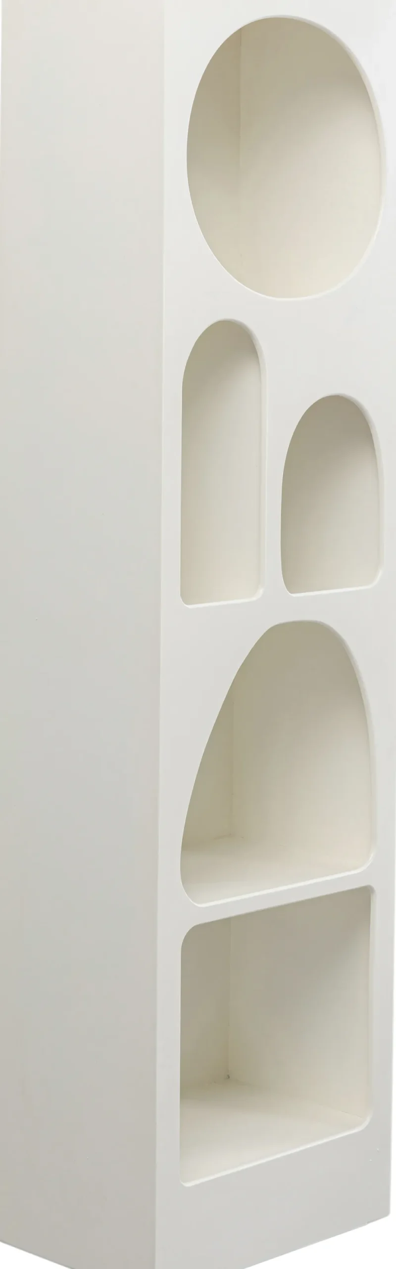 Regały*KARE Design Regał Do Salonu Biały Skandynawski MDF 48x180 Cm