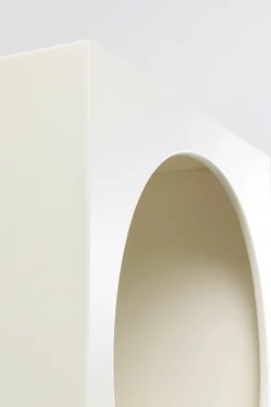 Regały*KARE Design Regał Do Salonu Biały Skandynawski MDF 48x180 Cm