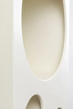 Regały*KARE Design Regał Do Salonu Biały Skandynawski MDF 48x180 Cm