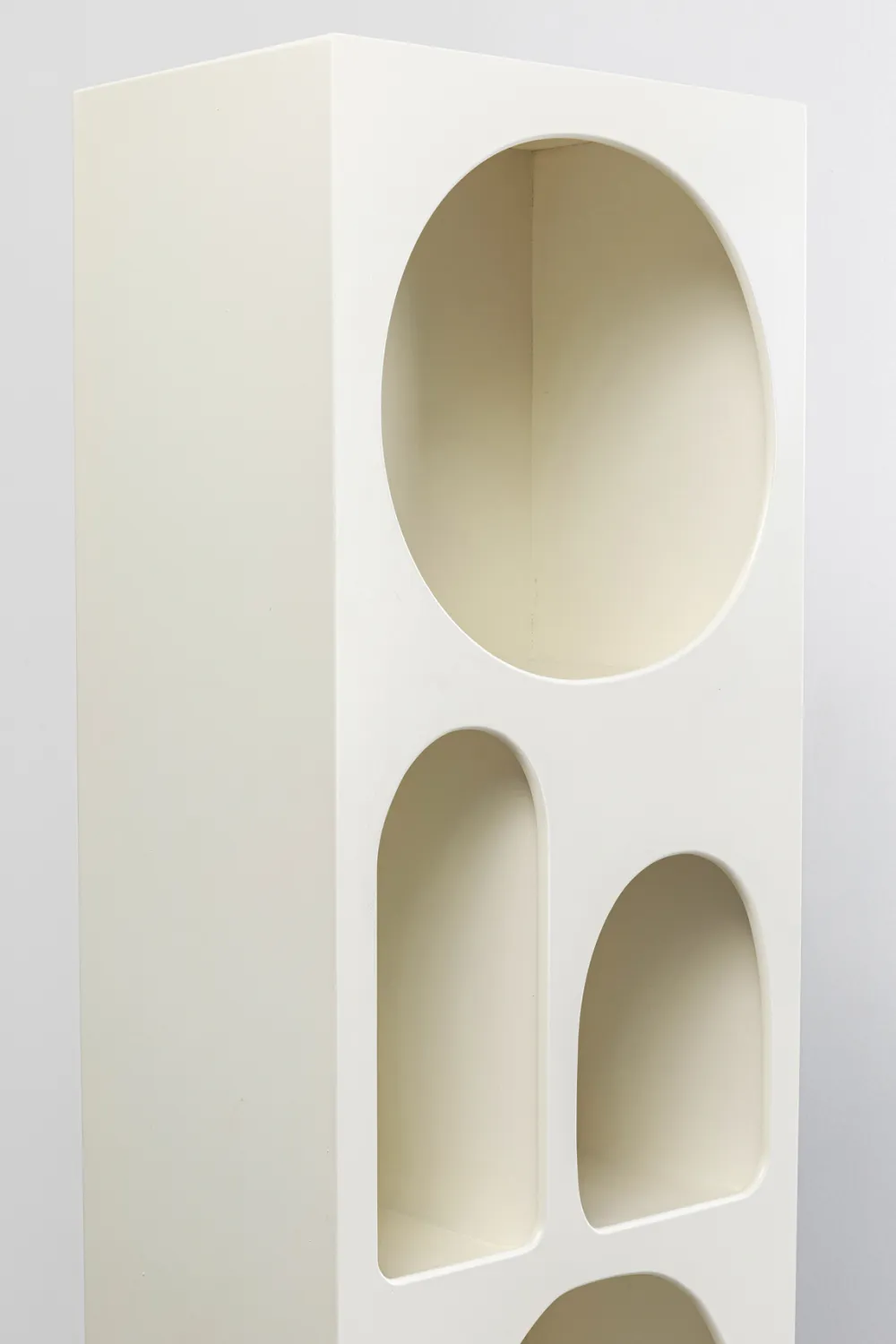 Regały*KARE Design Regał Do Salonu Biały Skandynawski MDF 48x180 Cm