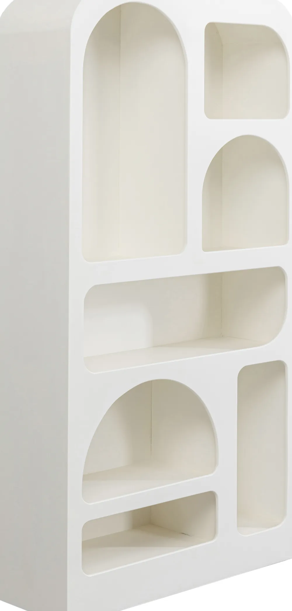 Regały*KARE Design Regał Do Salonu Biały Skandynawski MDF 95x180 Cm