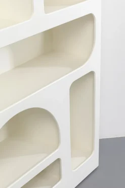 Regały*KARE Design Regał Do Salonu Biały Skandynawski MDF 95x180 Cm