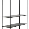 Regały*KARE Design Regał Loft Stal Czarna I Szkło Transparentne 90x200 Cm