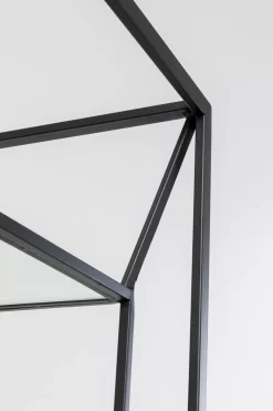 Regały*KARE Design Regał Loft Stal Czarna I Szkło Transparentne 90x200 Cm