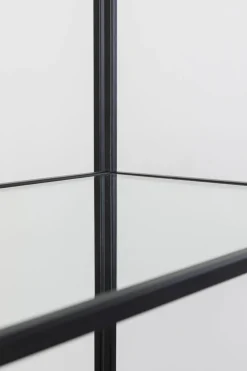 Regały*KARE Design Regał Loft Stal Czarna I Szkło Transparentne 90x200 Cm