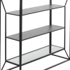 Regały*KARE Design Regał Loft Stal Czarna I Szkło Transparentne 90x90 Cm