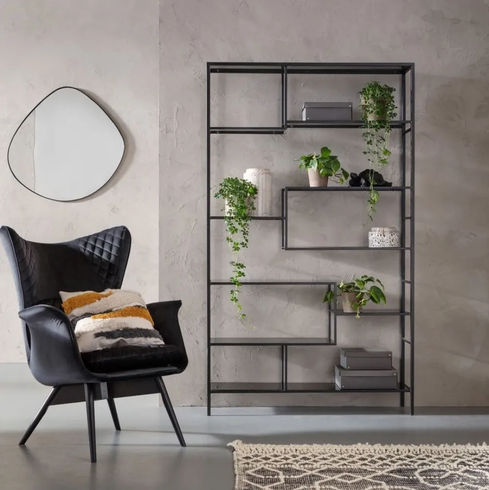 Regały*KARE Design Regał Loft 115x195 Cm Czarny