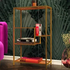 Regały*KARE Design Regał Loft 60x100 Cm Złoty