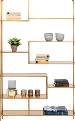 Regały*KARE Design Regał Loft 115x195 Cm Złoty
