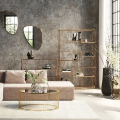 Regały*KARE Design Regał Loft 115x100 Cm Złoty