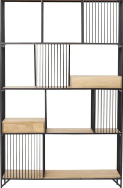 Regały*KARE Design Regał Modena 125x200 Cm Czarno-naturalny