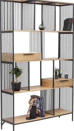 Regały*KARE Design Regał Modena 125x200 Cm Czarno-naturalny