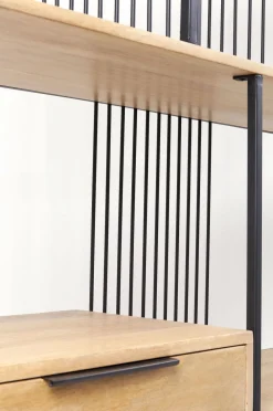 Regały*KARE Design Regał Modena 125x200 Cm Czarno-naturalny