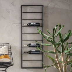 Stojaki Na Wino|Regały*KARE Design Regał Na Wino Bistro 42x120 Cm Czarny
