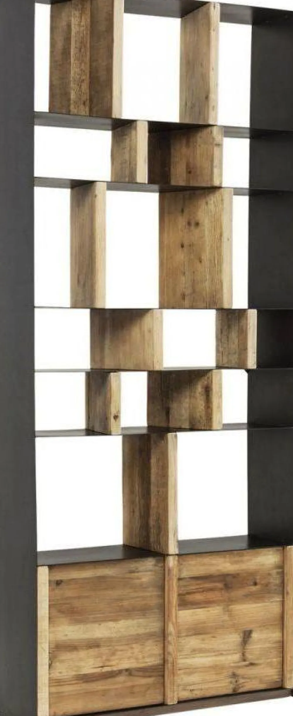 Regały*KARE Design Regał Storm 100x234 Cm Drewniano-metaliczny