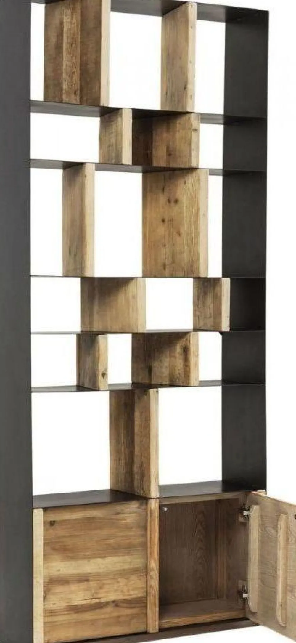 Regały*KARE Design Regał Storm 100x234 Cm Drewniano-metaliczny