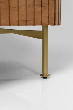 Regały*KARE Design Regał Z Drewna Mango Ze Stalowymi Złotymi Nogami 100x190 Cm