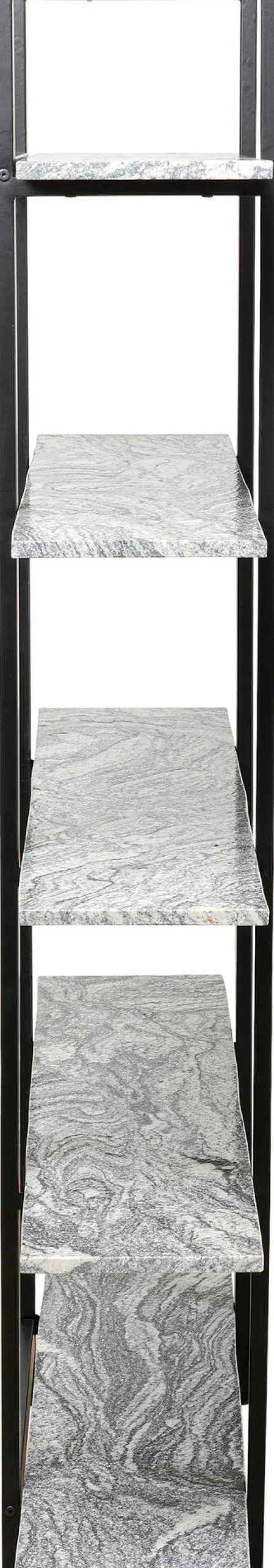 Regały*KARE Design Regał Z Granitowymi Półkami I Czarnymi Stalowymi Nogami 120x180 Cm