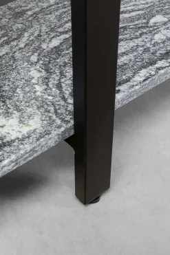Regały*KARE Design Regał Z Granitowymi Półkami I Czarnymi Stalowymi Nogami 120x180 Cm