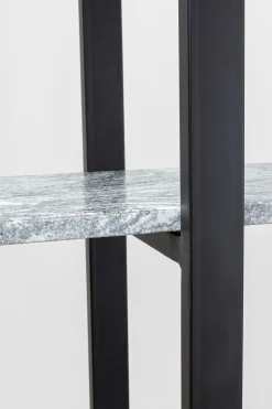 Regały*KARE Design Regał Z Granitowymi Półkami I Czarnymi Stalowymi Nogami 120x180 Cm