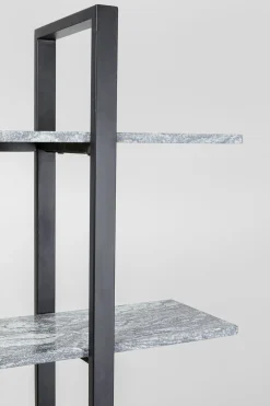 Regały*KARE Design Regał Z Granitowymi Półkami I Czarnymi Stalowymi Nogami 120x180 Cm
