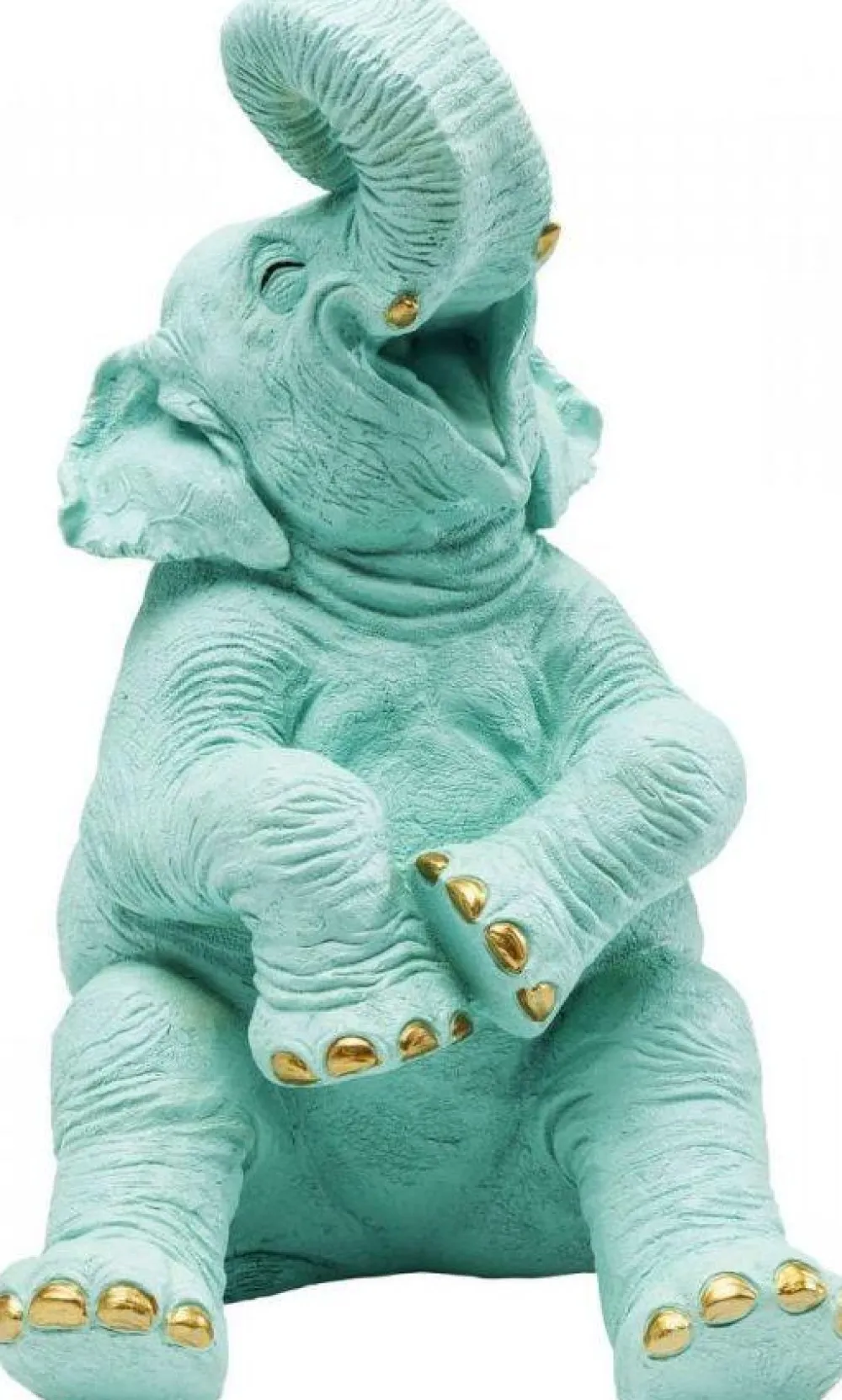 Skarbonki*KARE Design Skarbonka Happy Elephant 24x39 Cm Jasnoniebieska