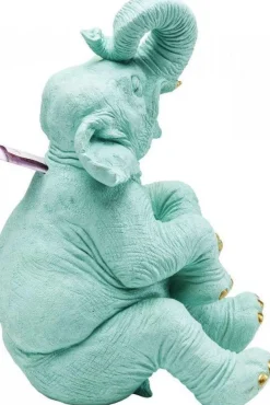 Skarbonki*KARE Design Skarbonka Happy Elephant 24x39 Cm Jasnoniebieska