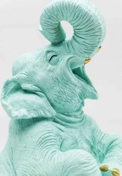 Skarbonki*KARE Design Skarbonka Happy Elephant 24x39 Cm Jasnoniebieska