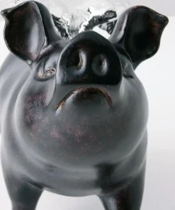 Skarbonki*KARE Design Skarbonka Rockstar Pig 23x17 Cm Czarna
