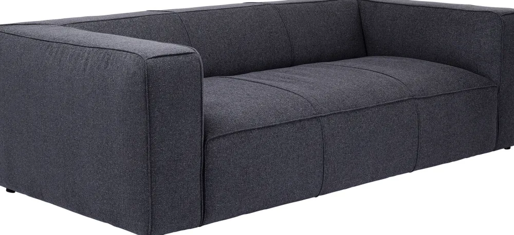 Sofy*KARE Design Sofa Cubetto Cord 3 Os. 220 Cm Ciemnoszara