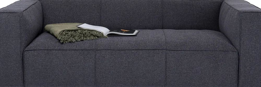 Sofy*KARE Design Sofa Cubetto Cord 3 Os. 220 Cm Ciemnoszara