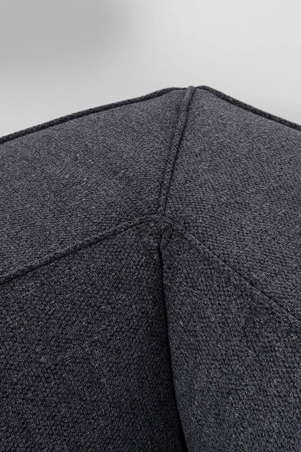 Sofy*KARE Design Sofa Cubetto Cord 3 Os. 220 Cm Ciemnoszara