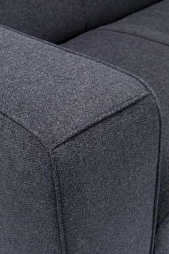Sofy*KARE Design Sofa Cubetto Cord 3 Os. 220 Cm Ciemnoszara