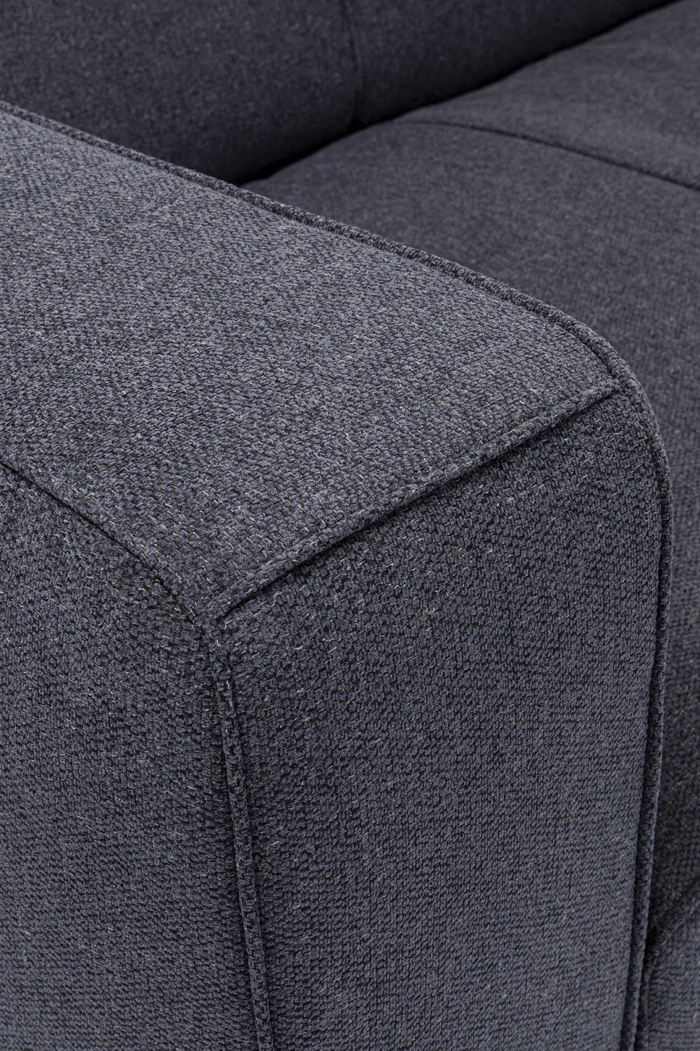 Sofy*KARE Design Sofa Cubetto Cord 3 Os. 220 Cm Ciemnoszara