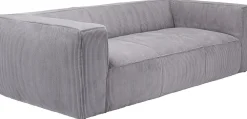 Sofy*KARE Design Sofa Cubetto Cord 3 Os. 220 Cm Jasnoszara