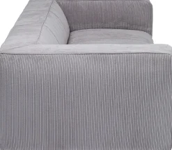 Sofy*KARE Design Sofa Cubetto Cord 3 Os. 220 Cm Jasnoszara
