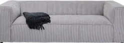 Sofy*KARE Design Sofa Cubetto Cord 3 Os. 220 Cm Jasnoszara