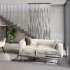 Sofy*KARE Design Sofa Cubetto Cord 3 Os. 220 Cm Kremowa