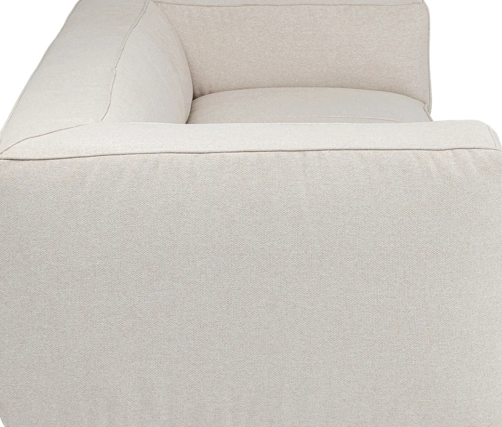 Sofy*KARE Design Sofa Cubetto Cord 3 Os. 220 Cm Kremowa
