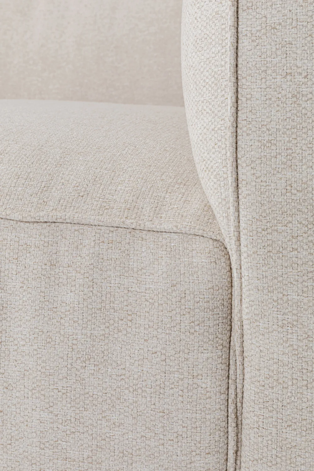 Sofy*KARE Design Sofa Cubetto Cord 3 Os. 220 Cm Kremowa