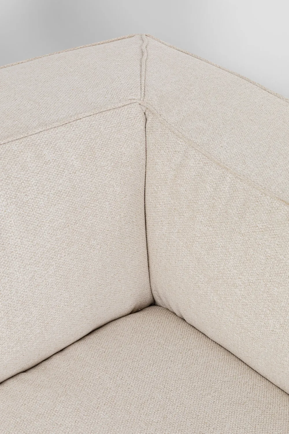 Sofy*KARE Design Sofa Cubetto Cord 3 Os. 220 Cm Kremowa