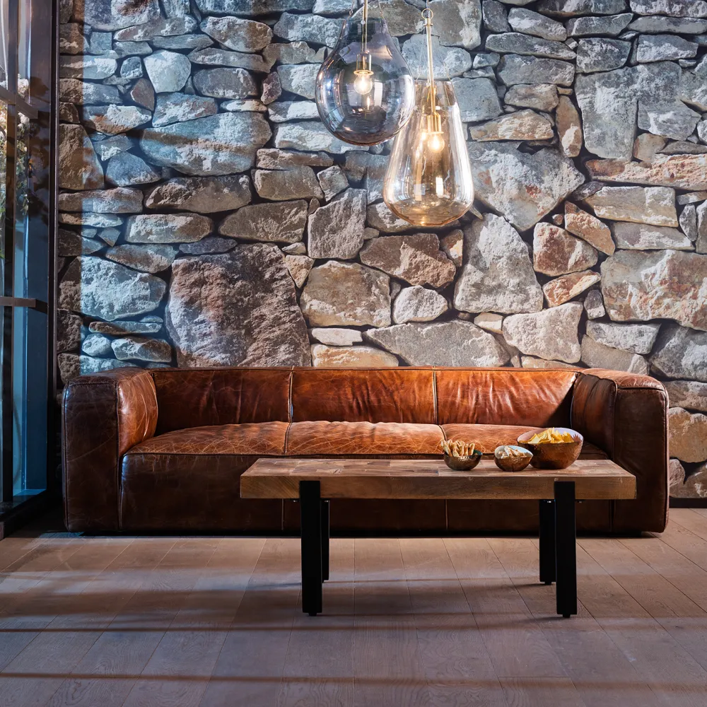 Sofy*KARE Design Sofa Cubetto 259x67 Cm Brązowa