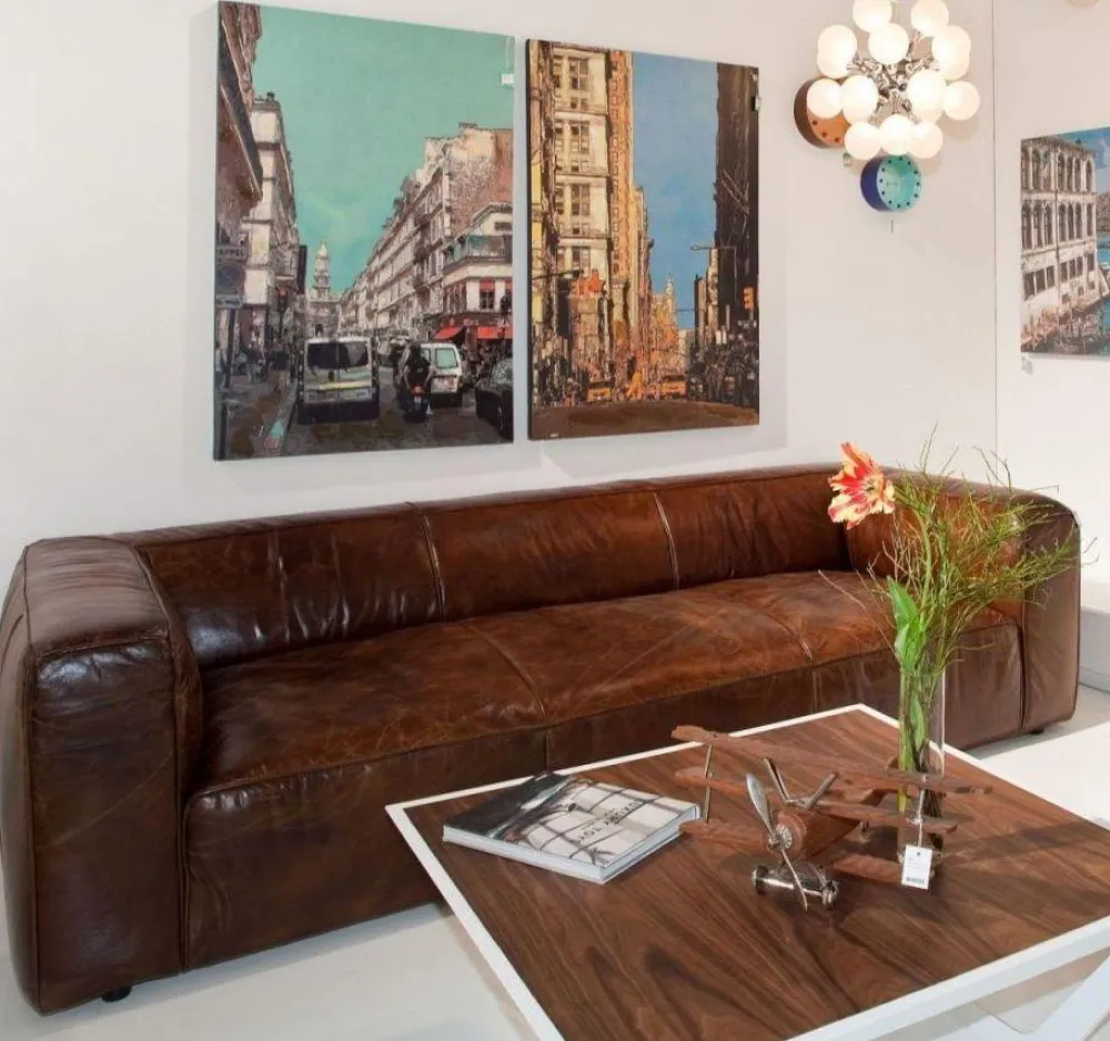 Sofy*KARE Design Sofa Cubetto 259x67 Cm Brązowa