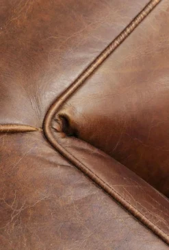 Sofy*KARE Design Sofa Cubetto 220x67 Cm Brązowa Skóra Naturalna