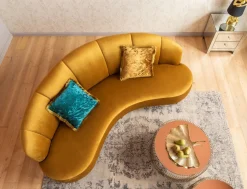 Sofy*KARE Design Sofa Dschinn 233x81 Cm Brązowa