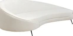 Sofy*KARE Design Sofa Duża Do Salonu Offwhite Nogi Czarne Stalowe 270 Cm